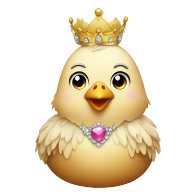 Chicken dressed as a princess  sticker