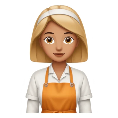 woman wearing an apron sticker