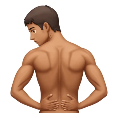 dolor muscular en la espalda  sticker