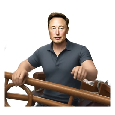 Sailing boat with Elon musk on it  sticker