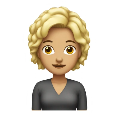 Chica rubia con pelo corto de 40 años sticker