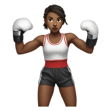 Girl boxing sticker