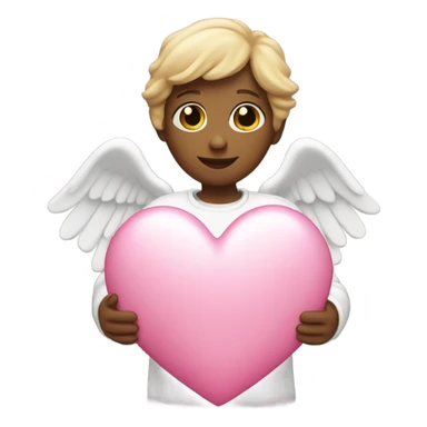  Angel holding a pink heart  sticker