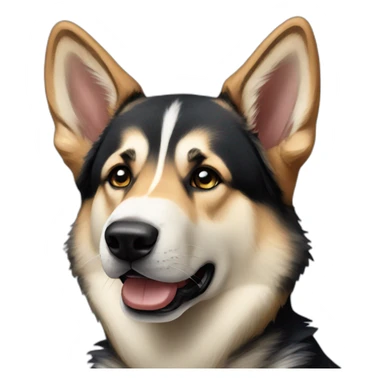 German shepherd husky sticker