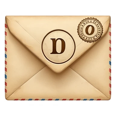 Letter with stamp on it sticker