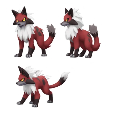  Incineroar Zoroark Lycanroc Fakemon sticker