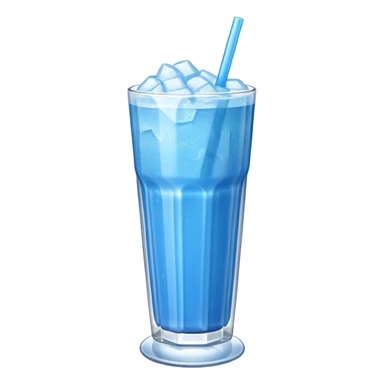 Blue frozen drink sticker