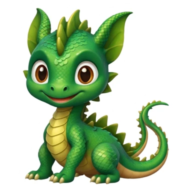 smiling baby dragon sticker