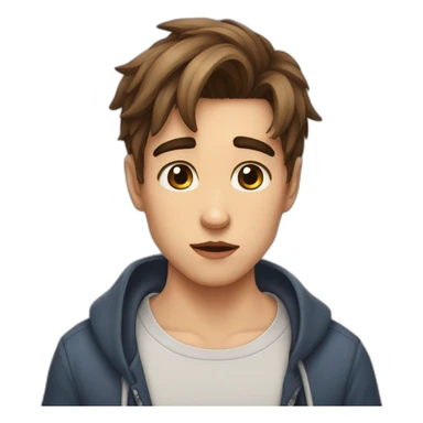 Pout with puppy eyes human  sticker