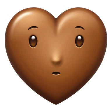 brown heart sticker
