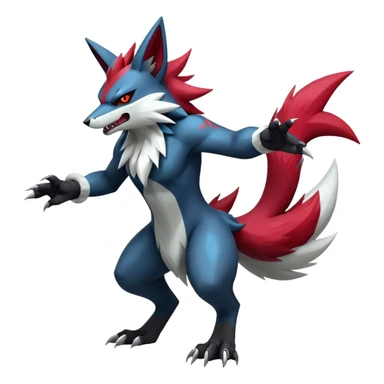 Shiny Epic Badass Zoroark-Zangoose-Zeraora-hybrid (Full body) sticker