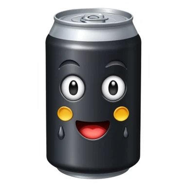 Black drink can sticker