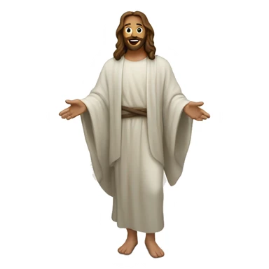 Jesus in the snow sticker