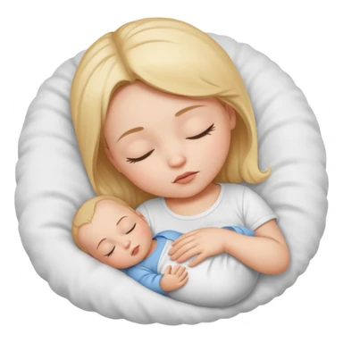Sleeping Babygirl in a white shirt sticker