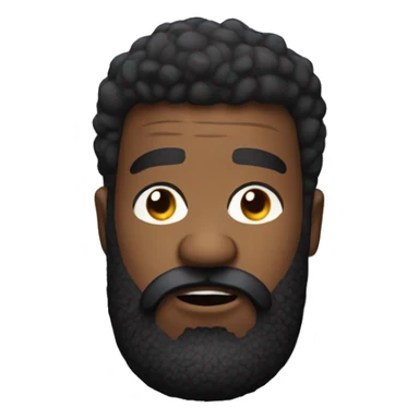 Confused black DJ beard sticker