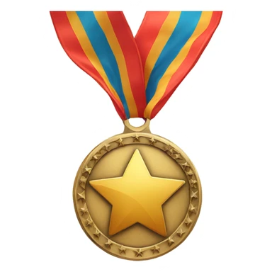 medal with star sticker