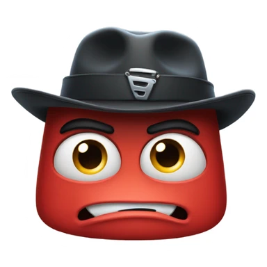 a suspicious lightning mcqueen with a detectives hat on sticker