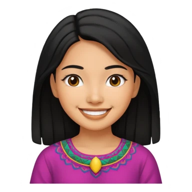Mexican Filipino female sticker