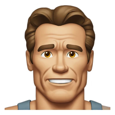 arnold schwarzenegger cartoon wearing henley sticker
