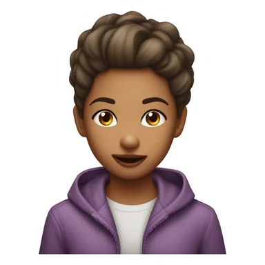 A girl tongue in cheek sticker