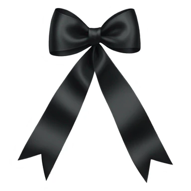 black satin bow ribbon sticker