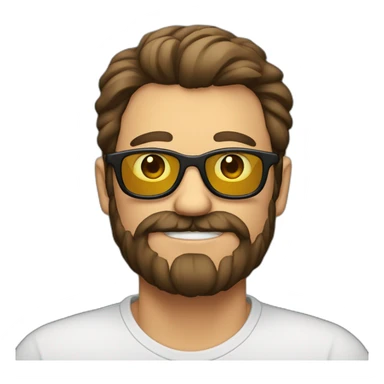 Hombre con barba y lentes sticker