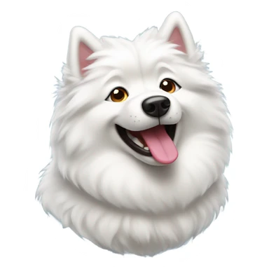Playful Samoyed dog with tongue out sticker