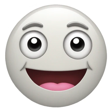 Smiley with raised eyes and puffed lips sticker