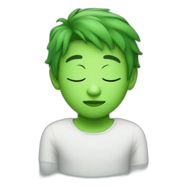 Green-sleep-boy sticker