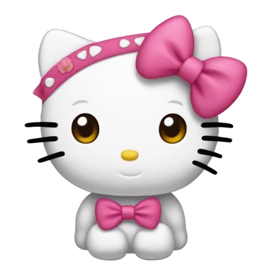 hello kitty with a cute bow  sticker