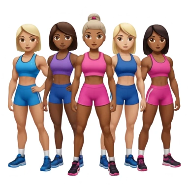 macho girl, different ones sticker