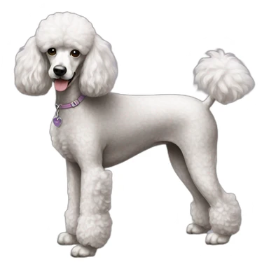Dog Standart Poodle full body sticker