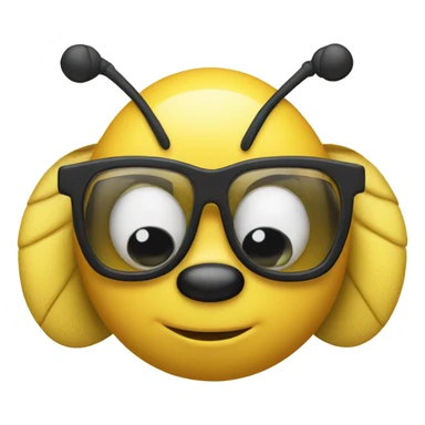 Bumble bee wearing glasses that spell 2025 sticker