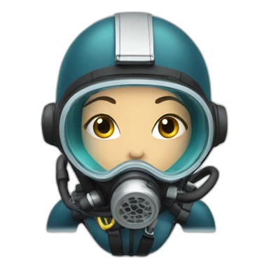 underwater divers woman sticker