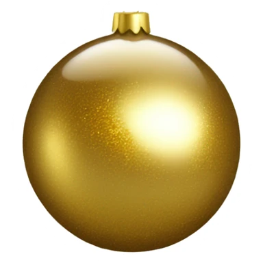 Golden round glass Christmas tree ball sticker