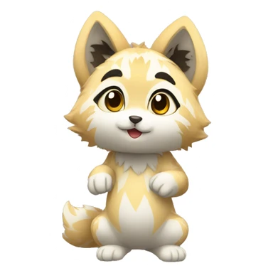patterns, Kemono-style, Chibi, Anthro-Fur-Sona-Fakémon, Full Body sticker