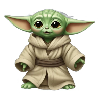 Baby yoda who plays the playstation sticker