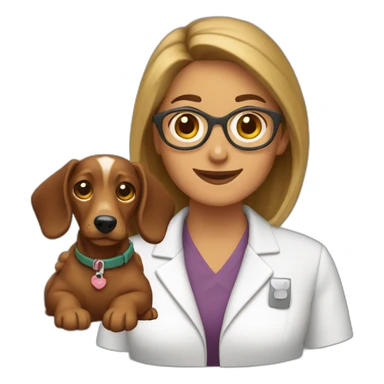 Profesora y teckel sticker