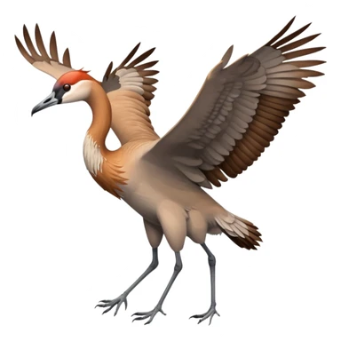 Sandhill crane bird flying sticker
