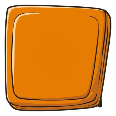 caramel square sticker