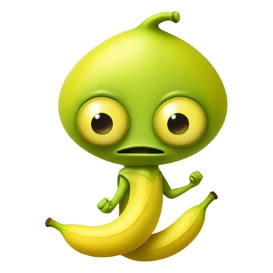 Banana alien sticker