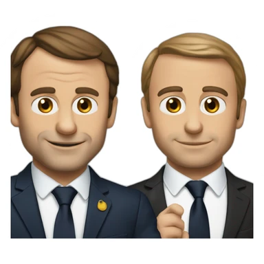 Macron et Zemour se sert la main sticker