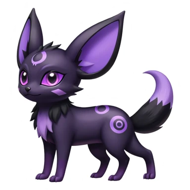 Noibat-Umbreon-Espeon-hybrid, full body, special markings sticker