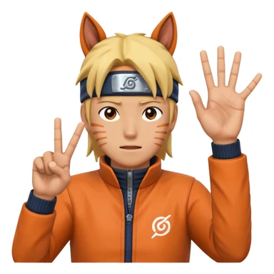 Horse hand sigh in naruto just hands no characters sticker