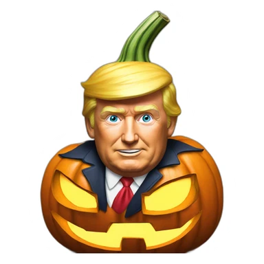 donald trump pumpkin sticker