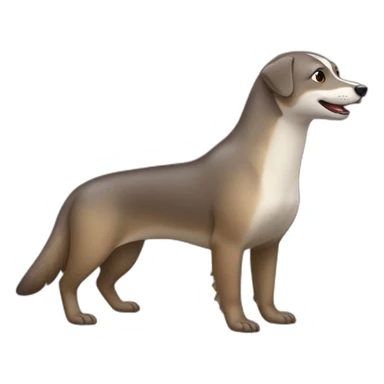 Un chien sur une loutre sticker