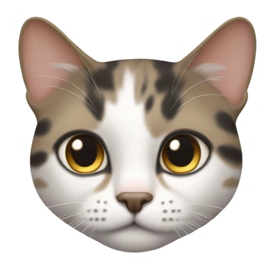 piebald tabby cat sticker