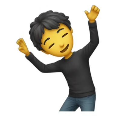 Personne qui fait un dab sticker