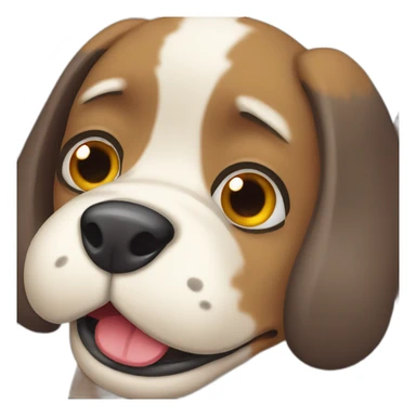 crying funny old dog sticker