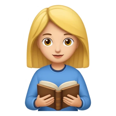 Chica linda leyendo la biblia sticker
